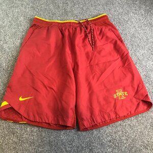 Nike Iowa State Shorts Mens Large Red Cyclones Basketball Football Pockets